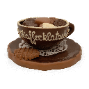 Schokoladen-Tasse "Kaffeeklatsch" gefüllt mit Pralinen