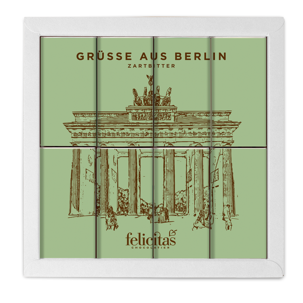16er Schoko-Täfelchen Berlin Zartbitter
