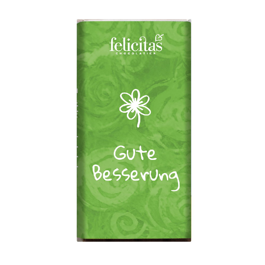 Schoko-Täfelchen "Gute Besserung" Zartbitter