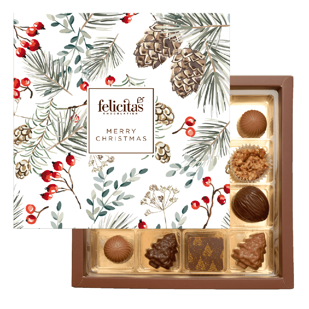 Pralinenquadrat Merry Christmas
