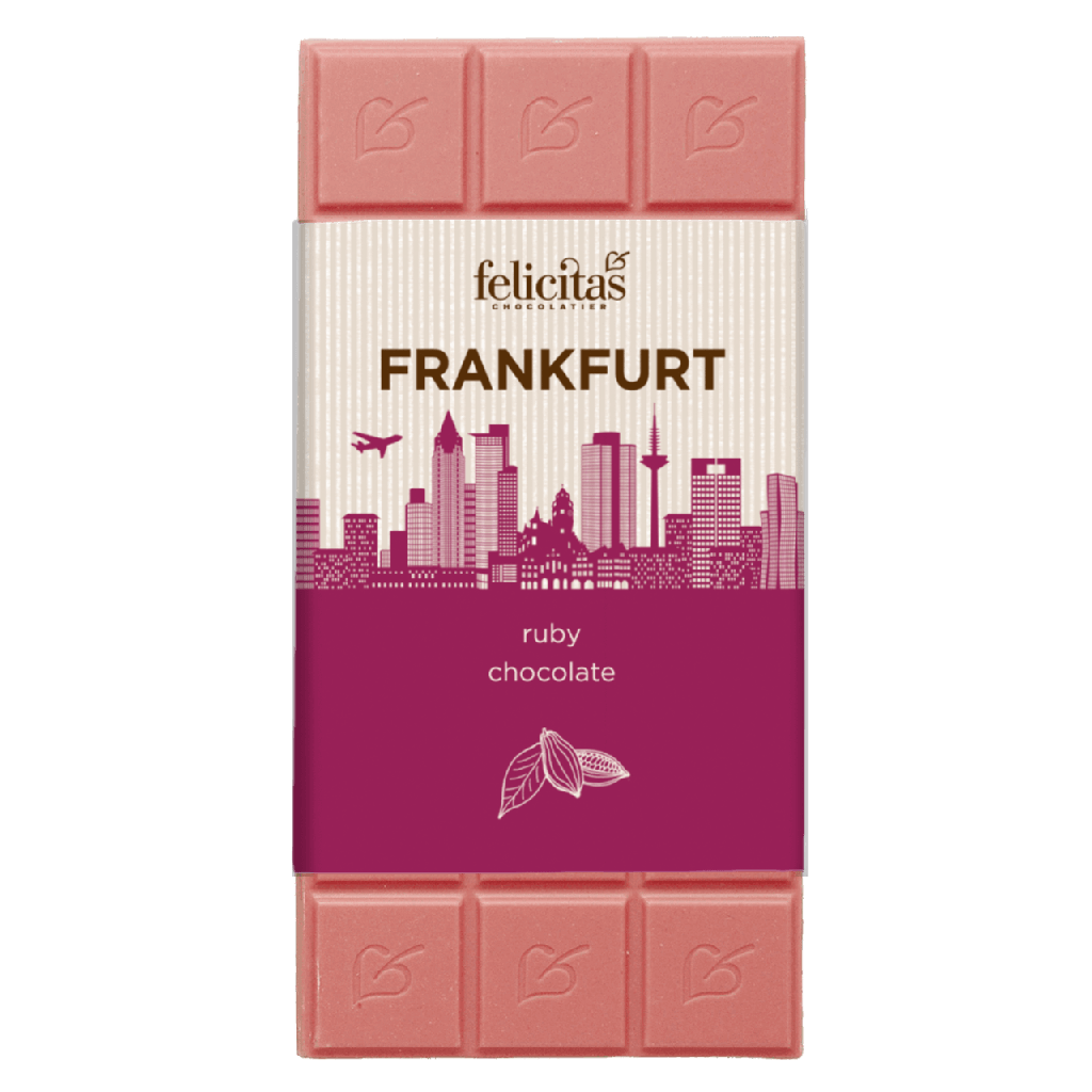 Tafelschokolade RUBY pur Frankfurt 100g