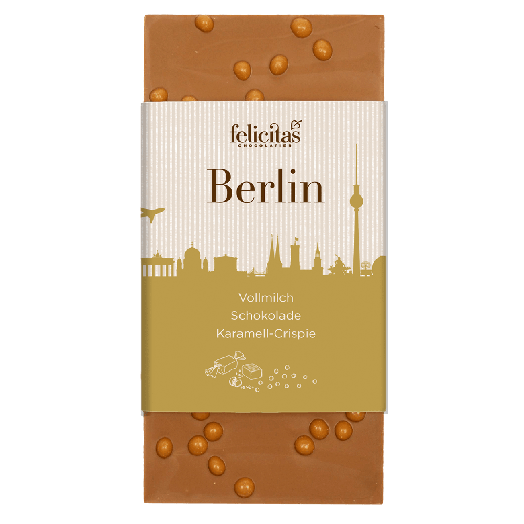 Tafelschokolade Vollmilch Crispieperlen Berlin 100g