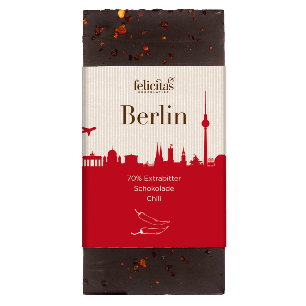 Tafelschokolade Extrabitter mit Chili Berlin 100g