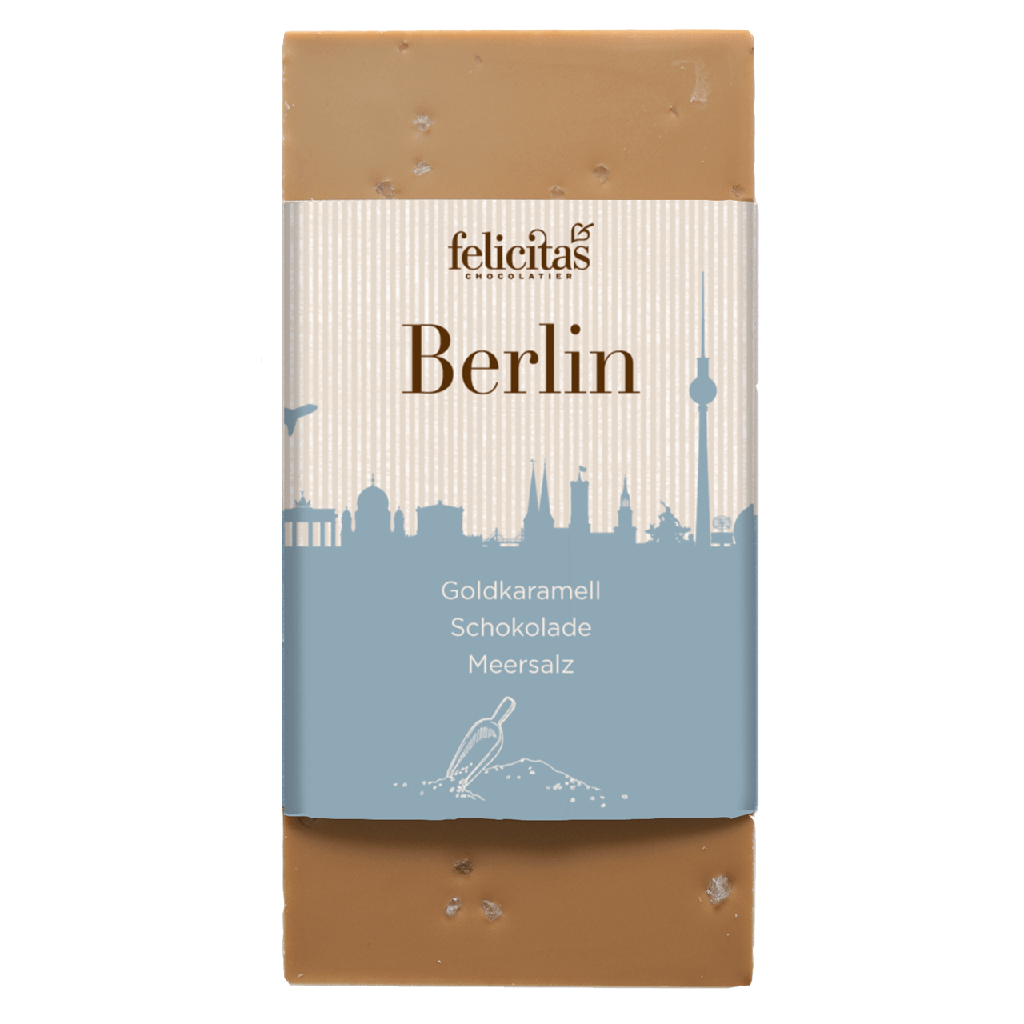 Tafelschokolade Berlin Goldkaramell Meersalz 100g