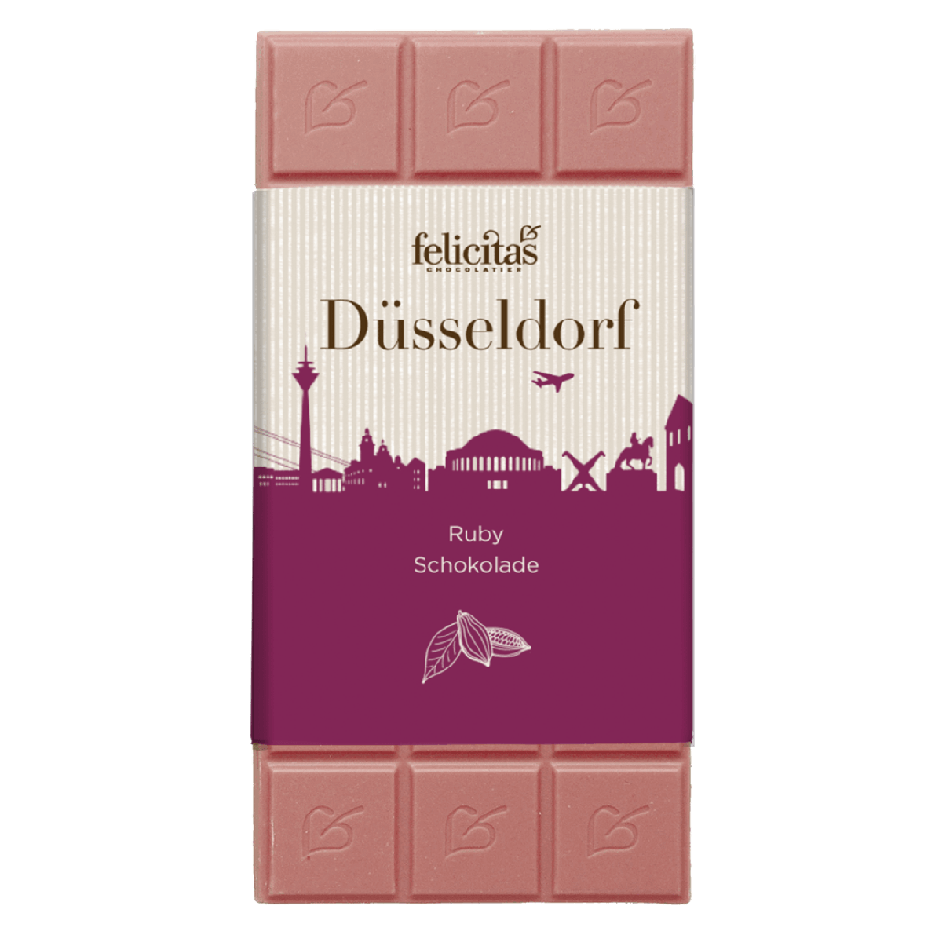 Tafelschokolade RUBY pur Düsseldorf 100g