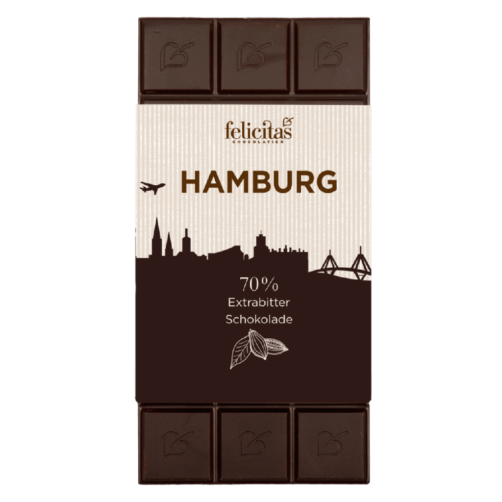 Tafelschokolade Extrabitter 70% Hamburg 100g