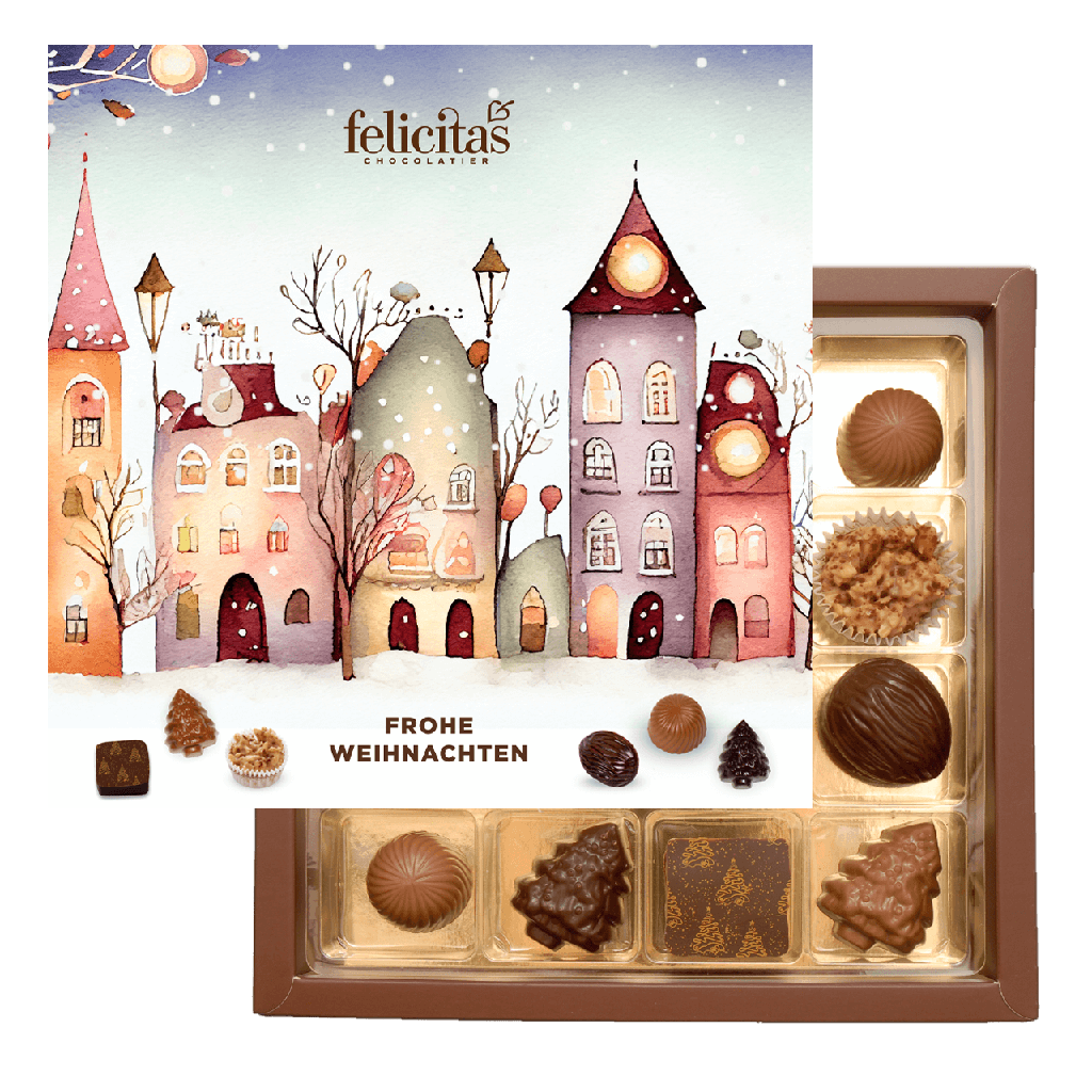 Pralinenquadrat Frohe Weihnachten