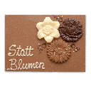 Schokokarte "Statt Blumen"