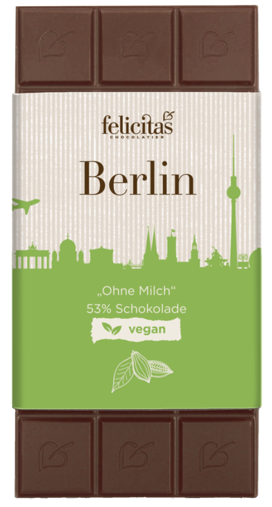 Tafelschokolade Vegan "Ohne Milch"  Berlin 100g