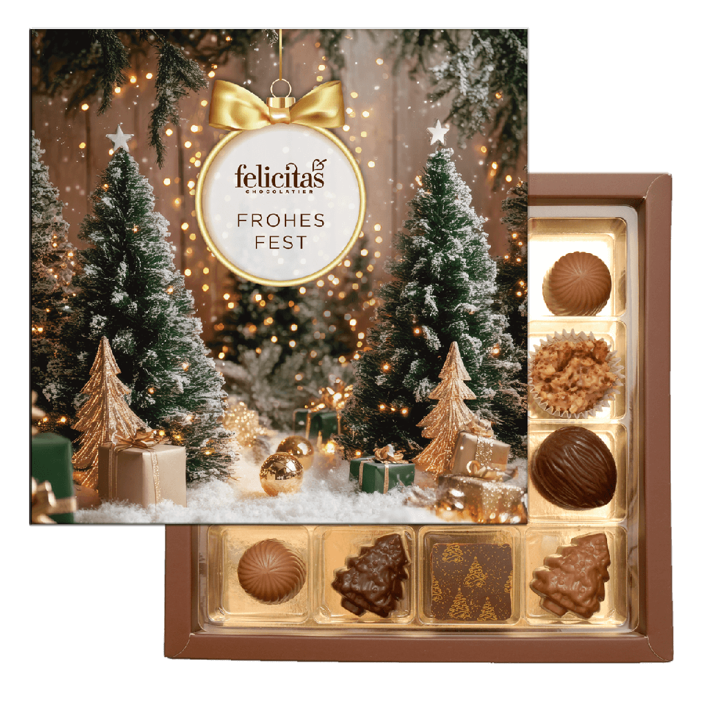 Pralinenquadrat Frohes Fest