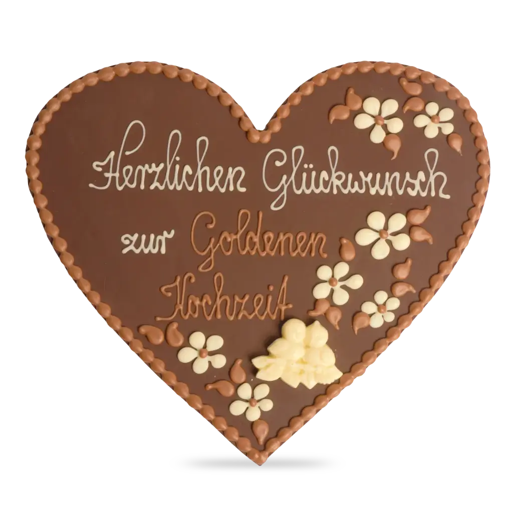 Herzplatte Zur Goldenen Hochzeit