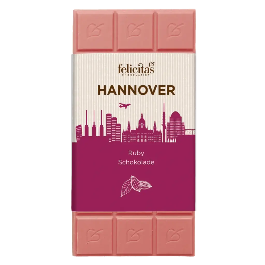 Tafelschokolade RUBY pur Hannover 100g