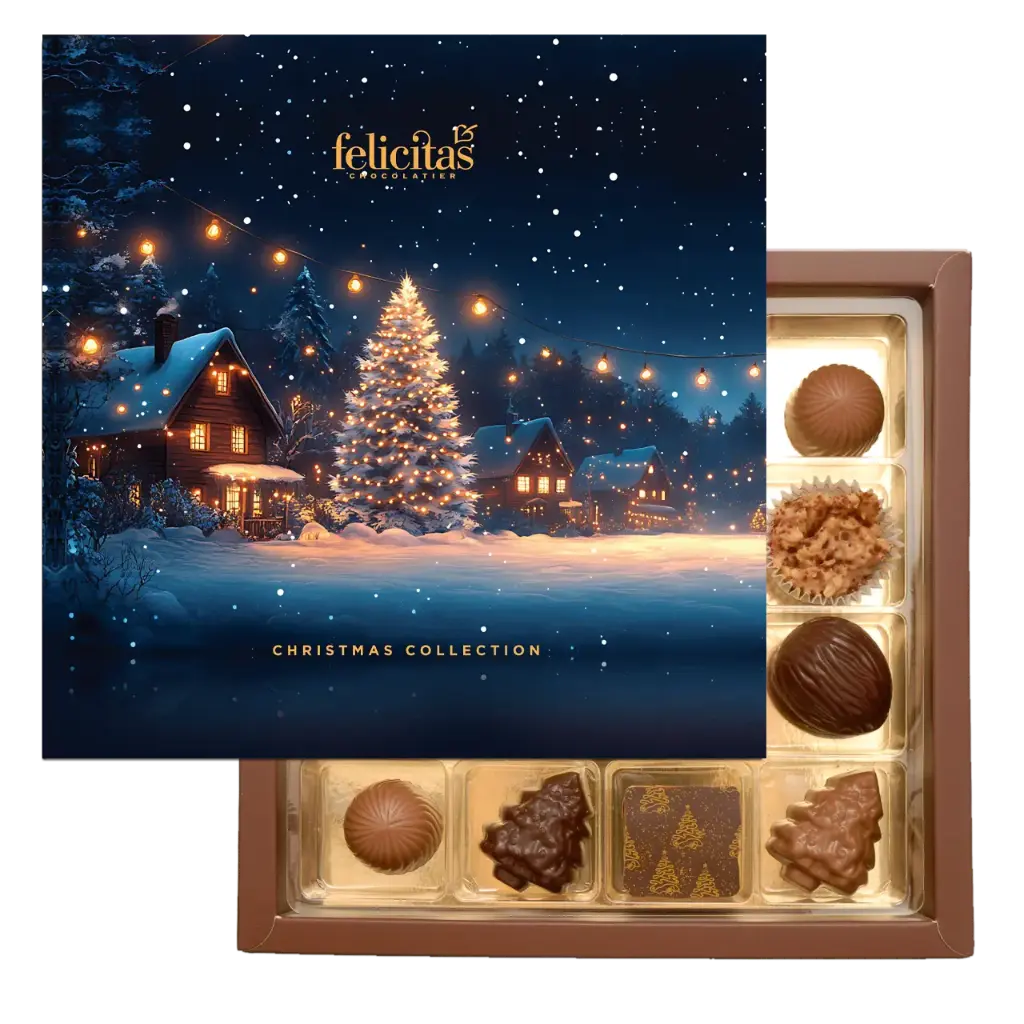 16er Pralinenquadrat Weihnachten