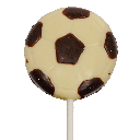 Fußballlutscher aus Schokolade