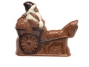 Weihnachtsmann mit Kutsche klein aus Schokolade