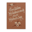 Schokokarte "Herzlichen Glückwunsch zum Geburtstag"