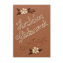 Schokokarte "Herzlichen Glückwunsch"
